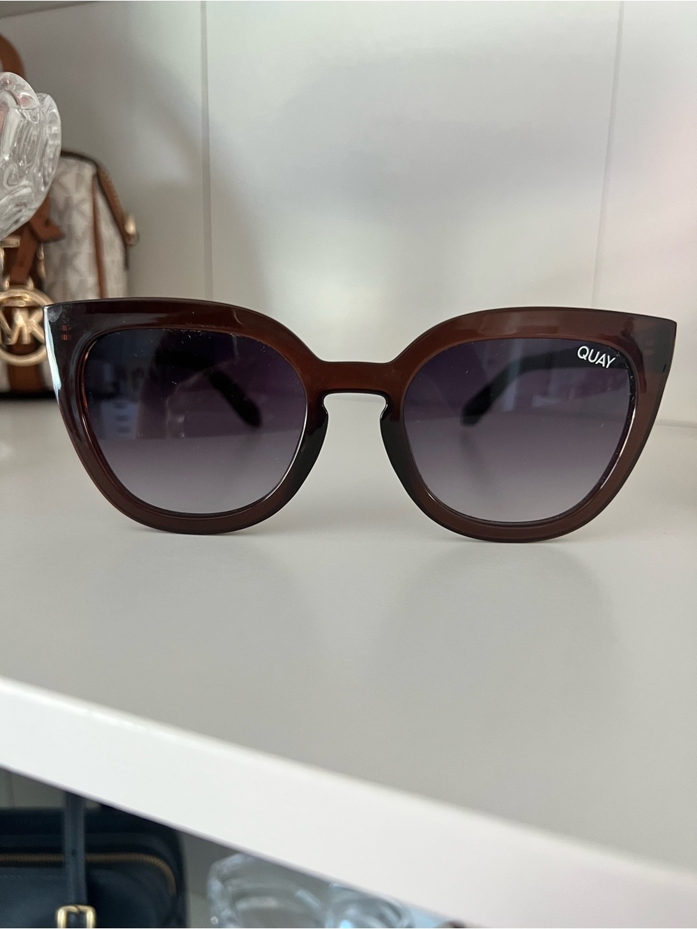 Quay Australia Brown Gradient Cat Eye Sunglasses